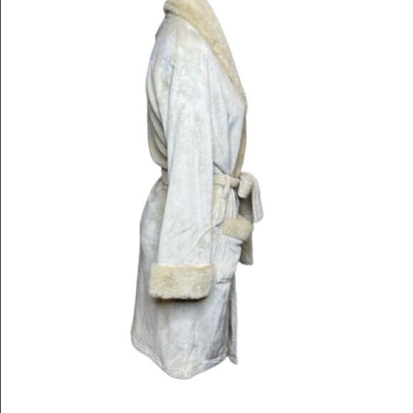Hudson Park Collection NWT tan faux fur belted robe size S/M - Picture 4 of 15